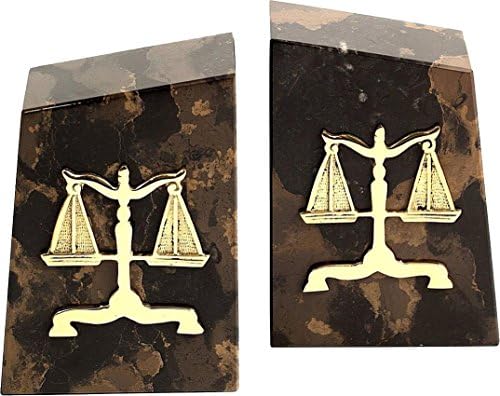 Legal Bookends with Scales of Justice