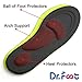 Dr. Foot's Arch Support Insoles, Help Against Plantar Fasciitis, Metatarsal and Heel Pain, Diabetic Anti-Sweat Foam Comfortable Insoles for Shock Absorption(M | 5~9 US Women's, Black)