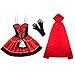 Halloween Dress Vitalismo Wench Little Hooded Cosplay Dress with Cape Gloves