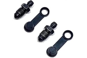 GOTHAM CYCLES Set of Black Bleed Bleeder Air Valve Screw Nipples for Brembo Brake Caliper on Porsche 911 / Carrera/Cayenne/Cayman/Boxster /