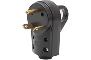 ACBROAD Nema TT-30P 30A 12V Male Plug,30Amp Heavy Duty RV Replacement Plug, 30AMP Plug for Camper Trailer Extension Power Cord. 30A 125V Camper Trailer AC Plug