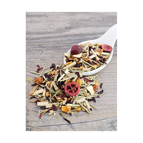 Früchtetee lose Leuchte Apfel, Hibiskus, Zitronengras, Orangen, Cranberries, Erdbeer Früchte Tee Zitrus-Beerenfrucht… – Bild 4