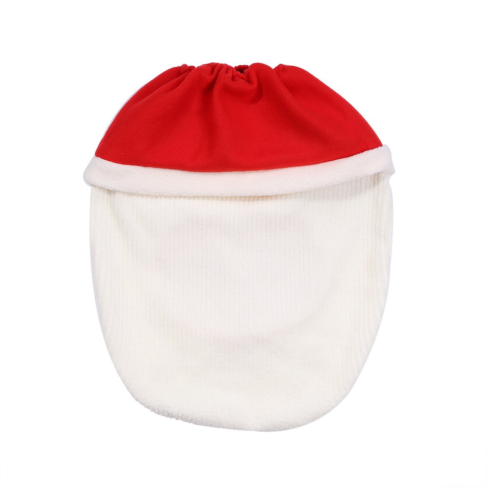 Zogin Weihnachten Toilettensitzbezug Weihnachtsdeko WC-Sitze Set mit Sitzbezug & Teppich & Gewebe Deckel für Badezimmer im Weihnachtsmann-Design