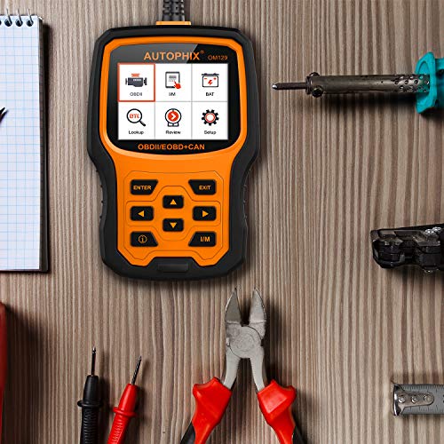 AUTOPHIX Gold one size OBD2 Scanner OM129 Auto Vehicle Automotive OBDII Check Engine Light Error Code Reader Car Diagnostic Tool with Battery Voltage Test-Orange - Thumbnail 7