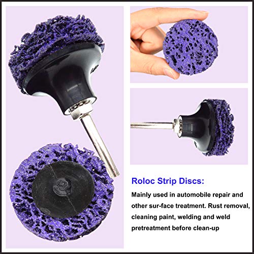 10 PCS Roloc Strip Disc Rust Removal Wheel Surface Conditioning Rust Paint Remove Clean Angle Grinder Disc Wheel 2 inch (10PCS)