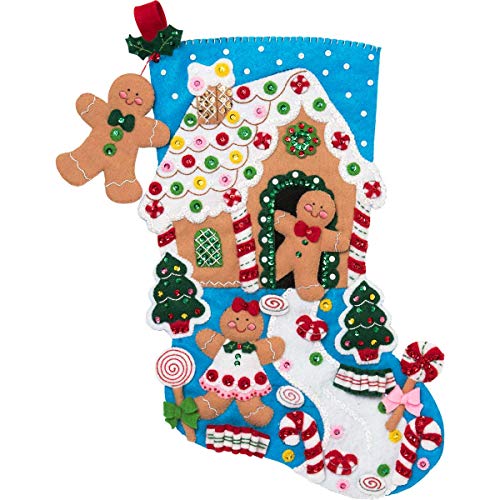 1 Bucilla+Christmas+Stocking+Applique+Gingerbread