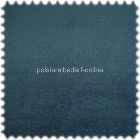 polstereibedarf-online Hochwertiger Samt Möbelstoff Mohair Look Blau