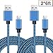 Android Charging Fast Charge Micro USB Charger Cord 6FT 2Pack Cable for Samsung Galaxy S6 S7 J3 J7 Edge note 5 Moto Droid Turbo 2 E4 E5 G5 LG G4 V10 Stylo 2 3 G3 G4 K30 K20 V10 HTC One