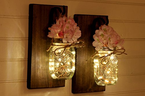 Mason Jar Sconce Mason Jar Decor Wall Sconce Mason Jar Wall Decor Rustic Decor Set Of 2