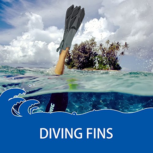 Life Basis Snorkeling and Swim Fins, Snorkeling Diving fins Black L XL