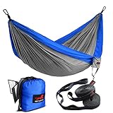 Honest Outfitters Double Camping Hammock With Hammock Tree Straps,Portable Parachute Nylon Hammock for Backpacking travel 78