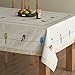 Maison d' Hermine Table Cloth Rectangle Table 100% Cotton 54 x 72 Inches Tablecloth Reusable Decorative for Dining Room, Farmhouse, Home, Party, Festive & Wedding Spring Summer - Birdies on Wire