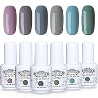 Perfect Summer UV/LED Gel Nail Polish Kit - 6 Colors Soak Off Nail Polish,8ml Each #008