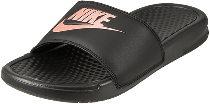nike rose gold flip flops