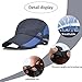 Sport Cap Summer Quick Drying Sun Hat Folding UV Protection Outdoor Cap Running Hat for Men, Women Black Blue