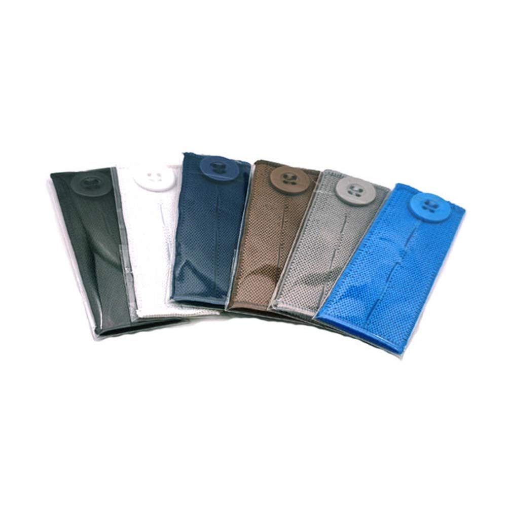 FLZONE Comfy Waist Extender Adjustable,Elastic Buttons Extenders Set for Suit Trouser Skirt Jeans Pant;（6 Packs 6 color）