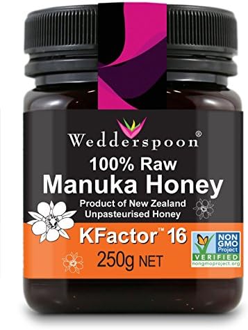 Wedderspoon Raw Kfactor 16 Manuka Honey - 250g (8 Pack Bundle)