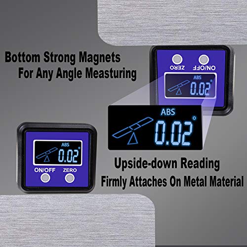 Angle Gauge, eOUTIL Digital Protractor/Inclinometer/Angle Finder with V