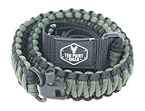 Ten Point Gear Gun Sling Paracord 550 Adjustable w/Swivels (Multiple Color Options) (Black & OD - Olive Drab Green)