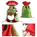 Angela&Alex Santa Sacks, 3 Pack Large Christmas 3D Fabric Gift Bags Burlap Toys Bags Drawstring 22 x 13.5 Inch Christmas Toys Holder White Snowmen Reindeer Embroidered Bag for Party Favors