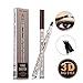 Ethradia Tattoo Eyebrow Pen With Four Tips Brow Pen Long-lasting Waterproof Liquid Eyebrow Pencil Brow Gel for Eyes Makeup (Gray)