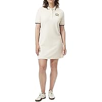 lacoste slim fit dress LACOSTE WOMEN Slim Fit Stretch Piqué Polo Dress Black – MAISONDEFASHION.COM main image 1