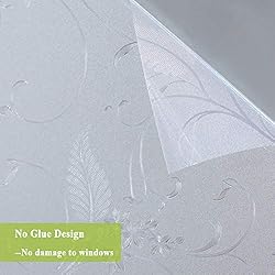 Mikomer Privacy Window Film Etched Flowers Static