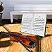 Music Stand, Vangoa Folding Sheet Music Stand with Detachable Microphone Stand & Phone Holder, Portable Lightweight with Music Sheet Clip Holder & Carrying Bag for Instrumental Performance