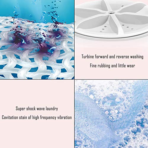 GDJGTA Mini Turbo Washer Portable USB Underwear Smallscale Cleaning