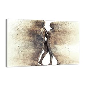 ARTTOR Bild auf Leinwand – Leinwandbild – Staub eine Frau ein Mann der Liebe – 120x80cm – Wand Bild – Wanddeko…