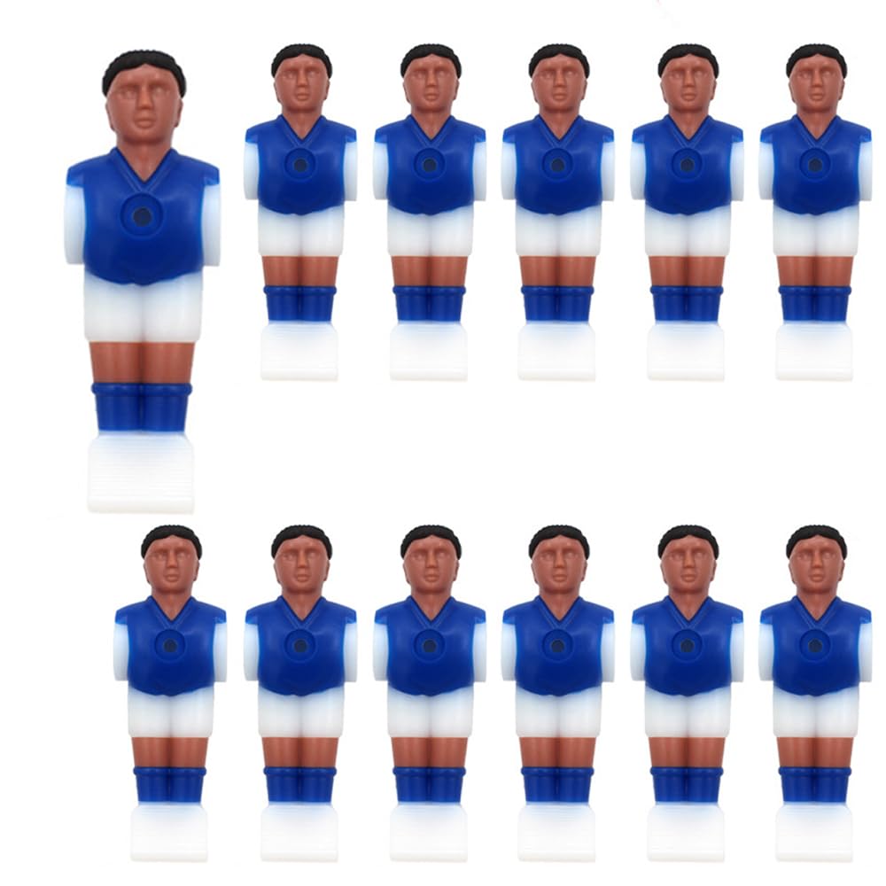 POFET 12pcs Table Soccer Football Man Guy Player - Foosball Accessories - Perfect for Players Tournament Replacement Parts Blue