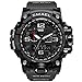SMAEL Mens Digital Sports Watch Large Face Military Watches Electronic Waterproof Casual LED Stopwatch Alarm Digital Analog Dual Time Outdoor Army Wristwatch