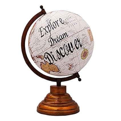Aone India World Globe with Base Educational Learning Rotating Globe - Perfect for Kids, Geography Students, Teachers and More - Classic Design -5 Inches