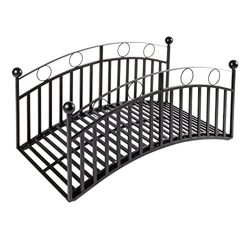 Wrought Iron Steel Garden Bridge - 48" L x 22" W x 25" H