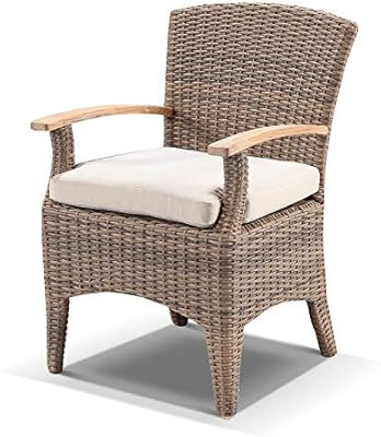 Sahara 8 Square With Kai Chairs In Half Round Wicker Brushed