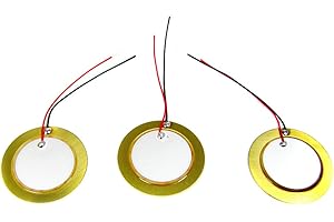 C. B. GITTY 3-pack 27mm Piezoelectric Disk Elements (Contact Pickups) with 2" Leads