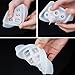 Mtlee 4 Pieces Round Square Silicone Bead Molds with Holes Resin Jewelry Making DIY Craft Tools and 4 Pieces Transparent Pipettes