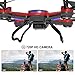 Potensic Drone with HD Camera, F181DH RC Drone Quadcopter RTF Altitude Hold UFO with Stepless-Speed Function, 2MP Camera& 5.8Ghz FPV LCD Screen Monitor & Drone Carrying Case - Red
