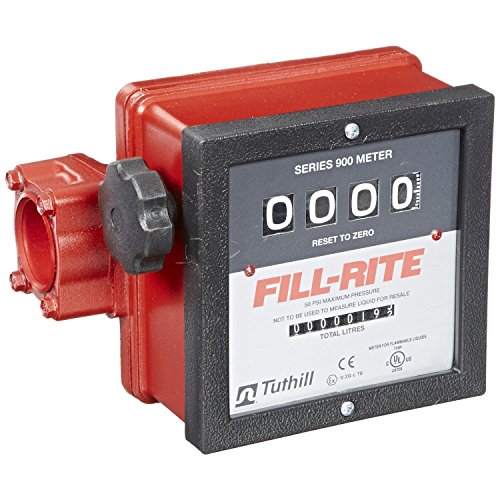 Fill-Rite 901CL 1" 23 -151 LPM 4 Wheel Mechanical Meter, Aluminum, Fuel Transfer Liter Meter