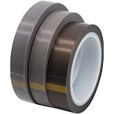 CGPTFE PTFE Tape, Single Side Silicone Adhesive PTFE Film Tape Sheets, Heat Resistant Film Tape, 36 Yards (1 roll)