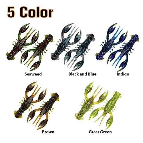 SANTKOL Soft Plastic Crawfish Bait,Crawdad Plastic Baits Creature Lure