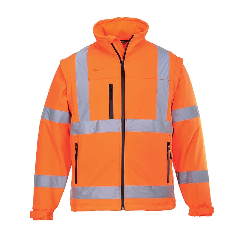 Portwest Hi-Vis Softshell Jacket (3L), Size: XXL, Colour: Orange, S428ORRXXL