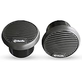 Herdio 3 Inch Waterproof Marine Speakers Full Range Audio Motorcycle Speaker Stereo System with MAX Power 140 W (Pair) for Motorcycle,Boat,Hot tub,UTV,ATV,Golf Carts,Powersports,CAR,SPA(Grey)