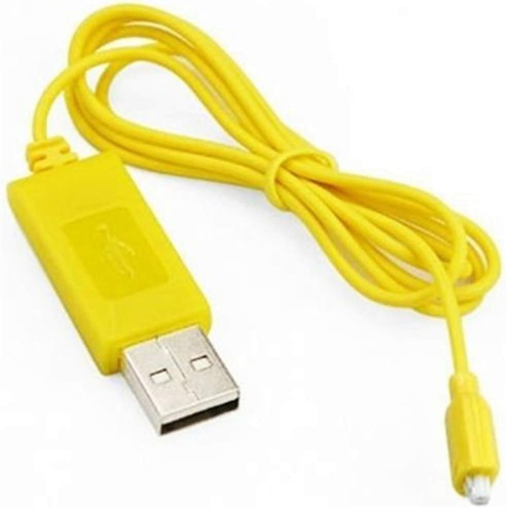 USB Mini Charger Charging Cable Parts for RC Helicopter Syma S107 S105 (Yellow)