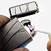 USB Rechargeable Plasma Lighter Flameless Butane Free Windproof Pulse Dual Arc Lighter Electric Lighter lcfun Lighter (Black Line)