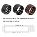 Aroncent 3pcs Braided Mens Wide Leather Bracelet Wristband Bangle with Snap Buttons - 2 Black 1 Brown