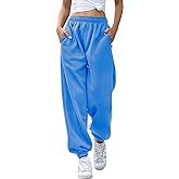 HeSaYep Women's High Waisted Sweatpants Workout Active Joggers Pants Baggy Lounge Bottoms