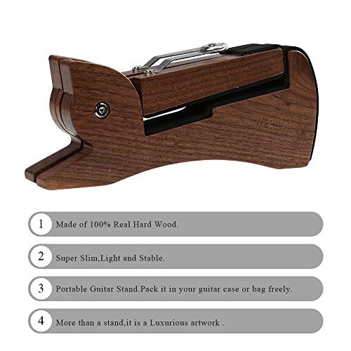 Guitar Stand, Neboic Real Hard Wood Electric Acoustic Bass Guitar Stand, Portable Guitar Accessories for Multiple Guitars, Bass Guitar Holder