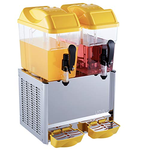 COZ 9.5 Gallon Commercial Drink Dispenser Machine, 280W Juice Machine Commercial with 2 Drink