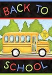 Back to School Bus Autumn Garden Flag Fall Briarwood Lane 12.5" x 18"